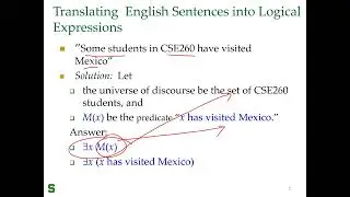 08 ONLY CSE260 english sentences to logical expressions