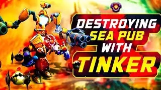 DESTROYING SEA PUB with TINKER ft. kitty- | Dota 2 Gameplay Highlights | Tinker Official | 7.33C