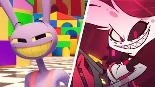 Jax with Angel Dust's Voice (The Amazing Digital Circus + Hazbin Hotel)