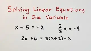 Solving Linear Equations in One Variable by Math Teacher Gon