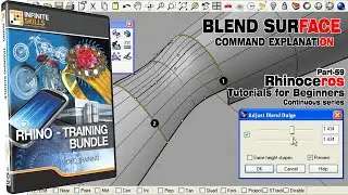 Blend Surface (New shape) command explanation | Rhinoceros 3D | Part 59/2