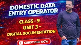 Class 9 IT-ITeS Unit 3 Digital Documentation in Hindi | Domestic Data Entry Operator 📘