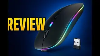 Review - Wireless Bluetooth Mouse, Rechargeable, LED, Silent, Ultra-thin Design (Bluetoot