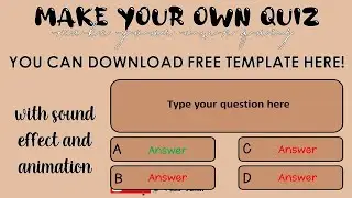 FREE TEMPLATE | MAKE YOUR OWN QUIZ | POWERPOINT ACTIVITY