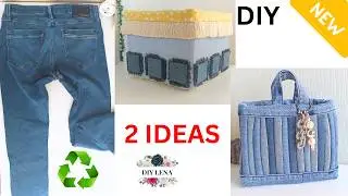 Look! what I made from old jeans- Old jeans diy ideas - denim diy