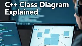 how to generate C++ code to UML class diagram with real world example by using vs code