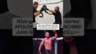 N3on got SCARED and started APOLOGIZING after touching Justin Gaethje😭👀 