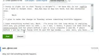Now I'm replying to the oldest active Usenet newsgroup message from 1981 - and you can too.