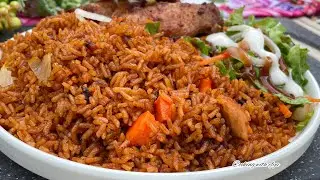 HOW TO COOK PERFECT  PARTY JOLLOF RICE LIKE A PRO | AUTHENTIC GHANA JOLLOF RICE RECIPE | JOLLOF RICE