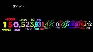 1 Sextillion to 1 Septillion with Sound Effects