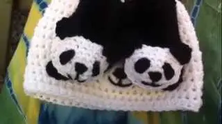 Crochet Showcase | Haylees Hats | Panda set and baby sweaters.