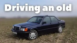 Mercedes Benz 190E somewhere  in a field
