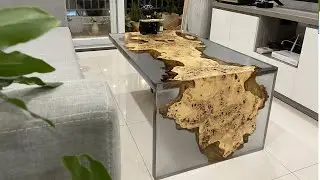 How to make Waterfall epoxy table - Aewsome Idea - Woodworking art