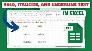 How To Bold, Italicize, And Underline Text In Excel Home Tab