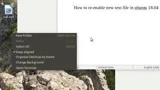 how to re-enable new document or empty document option in Ubuntu 18.04 2019