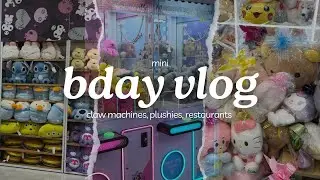 MINI BIRTHDAY VLOG | claw machine, miniso, sushi