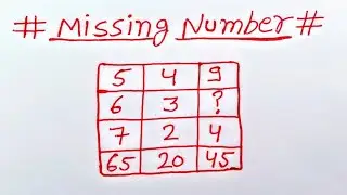 Solve This Virul Math Question 2024 | how to find missing number | Virul Math Question |