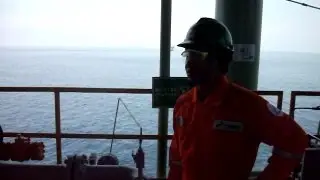 Me in an Offshore Flow Station in Indonesia