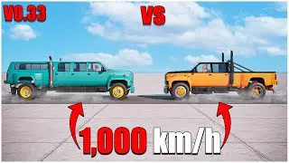 BeamNG Drive | v0.33 | Gavril MD-Series 6-Door VS Truck 1,000 km/h | car torture
