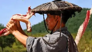 The Martial Arts Master Battles The Pork Belly Monster, Dried Directly And Made Into Bacon！