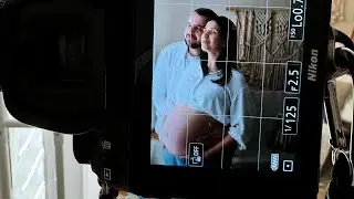 Bastidores do ensaio gestante no estúdio