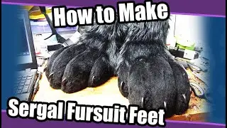 How To Make Sergal Fursuit Feet Paws + PDF Template | Fursuit  Tutorial