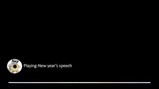 My new year's speech