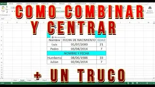 Como COMBINAR Y CENTRAR CELDAS en EXCEL