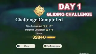 Genshin Impact Mobile - Gliding Challenge Quest Day 1!