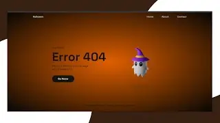 RESPONSIVE LANDING PAGE WITH HTML CSS JAVASCRIPT | ERROR 404 PAGE HALLOWEN 