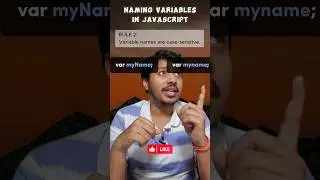 Naming variables in JavaScript | Rules to name a variable #javascript #hinditutorial #shorts
