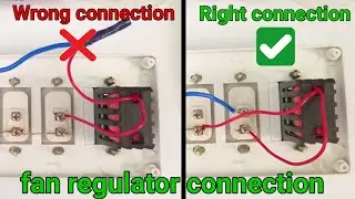Fan regulator connection // Installation of fan regulator /connection of fan regulator