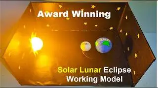 solar lunar eclipse working model  | science project - diy | howtofunda 