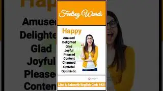 Feeling Words - Happy 