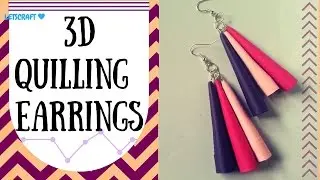 HOW TO MAKE 3D QUILLED LONG EARRINGS .