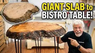 Live Edge Bistro Table; Transform Wood Slab into a Patio Furniture