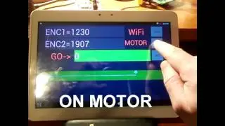 Android control a printer Servo Motor using an Stm32f and Esp8266 WiFi, a Rotary encoder and the Eas
