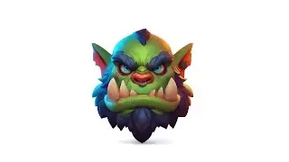 Green Orc Face