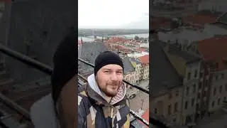 Город Торунь Польша - главная смотровая площадка, смотрим с высоты 40 метров! Центр города на ладони