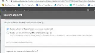 Google Ads:Targeting Custom Intent Audience