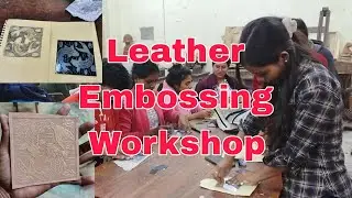Leather Embossing Workshop leather work / zinc plate work #leather #worshop