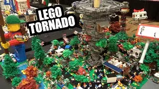 Motorized LEGO Tornado Destroying Campground