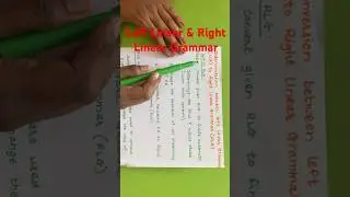 Left Linear Grammar(LLG)  to Right Linear Grammar (RLG) Conversion