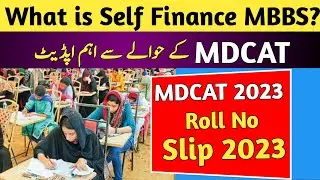 MDCAT 2023 Roll No Slip | What is Self Finance MBBS | MDCAT 2023 Latest News | UHS Admittance Card
