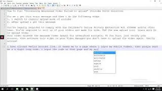 How To Fix Processing Abandoned Video failed to upload Youtube Error Solution