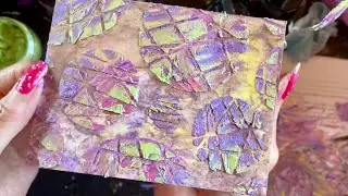 By request- how I stencil with Cosmic Shimmer Opal/gilding Polishes