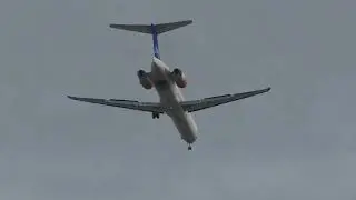 MD83 skids off runway in Kiev / MD83 съезд с взлетно-посадочной полосы в Киеве