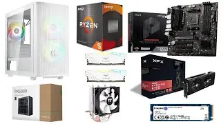 Ryzen 5 5500 + MSI PRO B550M-VC + RX 5700 + BITFENIX NOVA MESH M | Step by Step PC Build | 4K (2024)