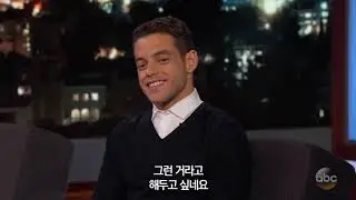 [한글자막] 에미상을 수상한 직후에 전여친과 만난 라미 말렉