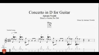 Antonio Vivaldi - Concerto in D for Guitar - Guitar Pro Tab
